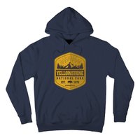 Yellowstone National Park Est 1872 Wyoming USA Gold Emblem Hoodie