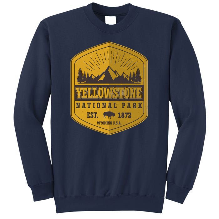 Yellowstone National Park Est 1872 Wyoming USA Gold Emblem Sweatshirt