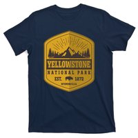 Yellowstone National Park Est 1872 Wyoming USA Gold Emblem T-Shirt