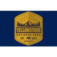 Yellowstone National Park Est 1872 Wyoming USA Gold Emblem Bumper Sticker