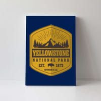 Yellowstone National Park Est 1872 Wyoming USA Gold Emblem Canvas