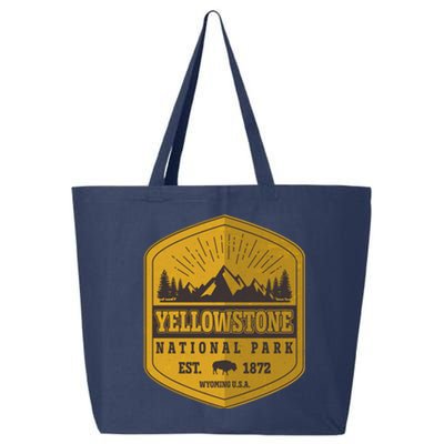 Yellowstone National Park Est 1872 Wyoming USA Gold Emblem 25L Jumbo Tote