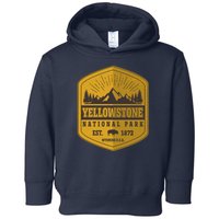 Yellowstone National Park Est 1872 Wyoming USA Gold Emblem Toddler Hoodie