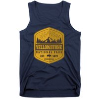 Yellowstone National Park Est 1872 Wyoming USA Gold Emblem Tank Top