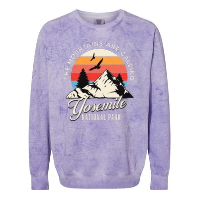 Yosemite National Park Camping Hiking Family Vacation Colorblast Crewneck Sweatshirt