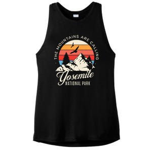 Yosemite National Park Camping Hiking Family Vacation Ladies PosiCharge Tri-Blend Wicking Tank