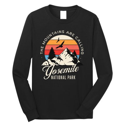 Yosemite National Park Camping Hiking Family Vacation Long Sleeve Shirt