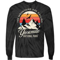 Yosemite National Park Camping Hiking Family Vacation Tie-Dye Long Sleeve Shirt