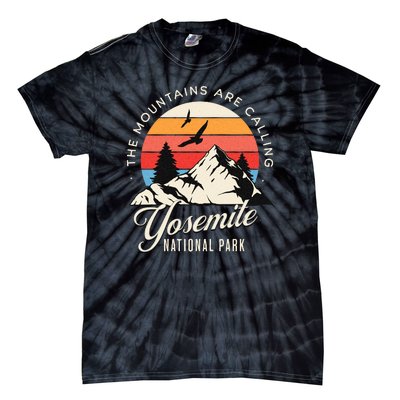 Yosemite National Park Camping Hiking Family Vacation Tie-Dye T-Shirt