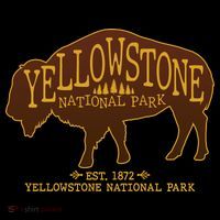Yellowstone National Park EST 1872 Buffalo Logo Tall T-Shirt