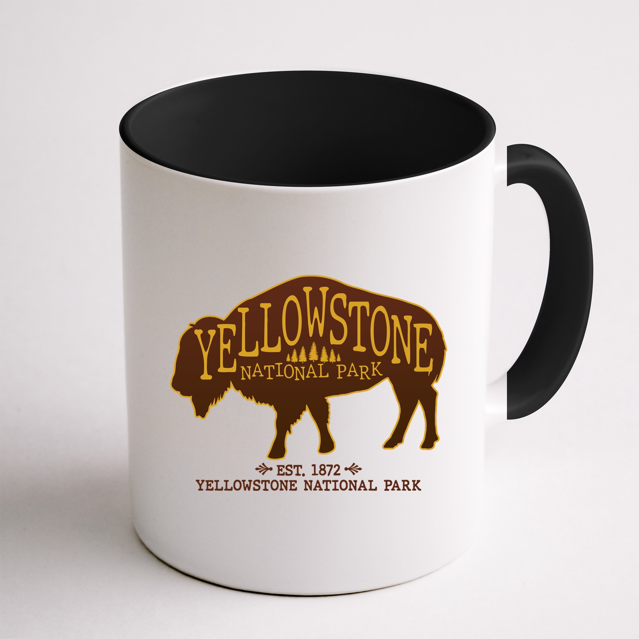 Yellowstone National Park EST 1872 Buffalo Logo Mug