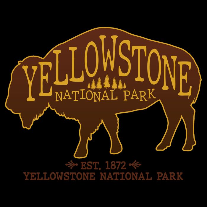 Yellowstone National Park EST 1872 Buffalo Logo Mug