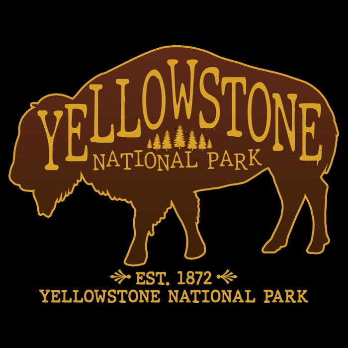 Yellowstone National Park EST 1872 Buffalo Logo Flatbill Hat