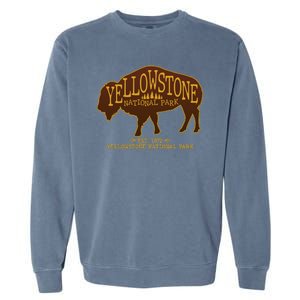 Yellowstone National Park EST 1872 Buffalo Logo Garment-Dyed Sweatshirt