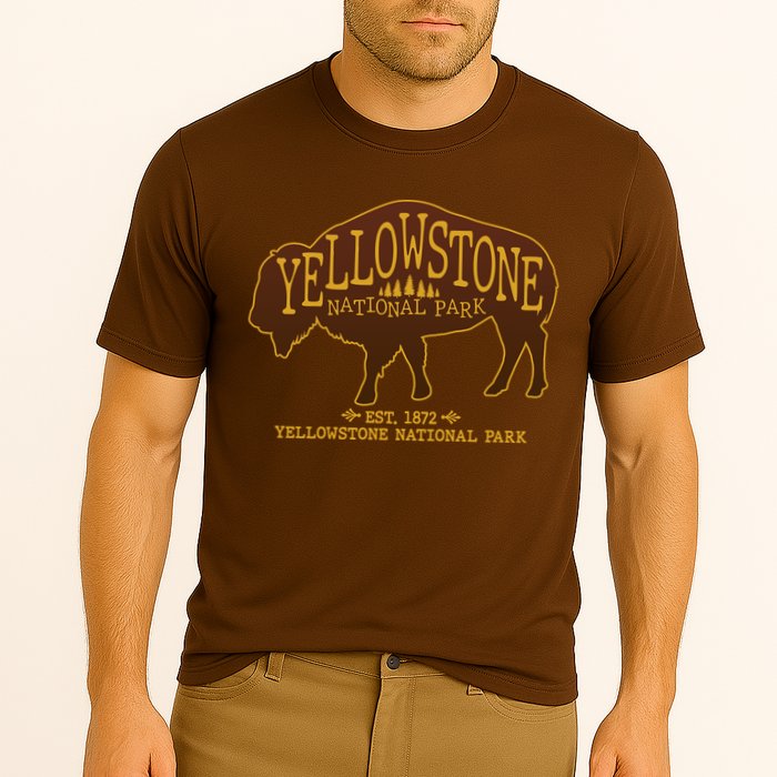 Yellowstone National Park EST 1872 Buffalo Logo Performance Shirt