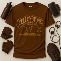 Yellowstone National Park EST 1872 Buffalo Logo Performance Shirt