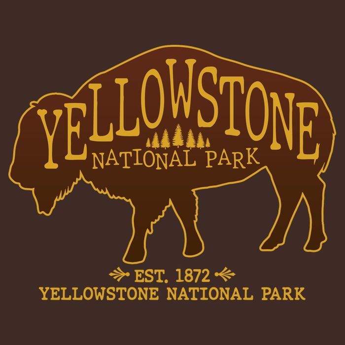 Yellowstone National Park EST 1872 Buffalo Logo Performance Shirt