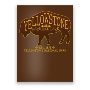 Yellowstone National Park EST 1872 Buffalo Logo Poster