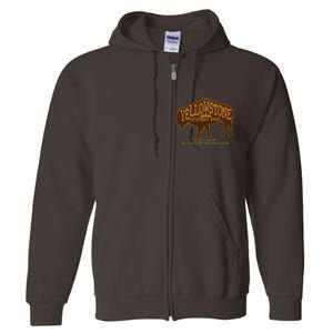 Yellowstone National Park EST 1872 Buffalo Logo Full Zip Hoodie