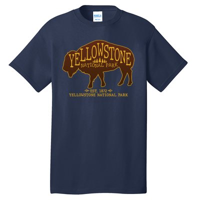 Yellowstone National Park EST 1872 Buffalo Logo Tall T-Shirt