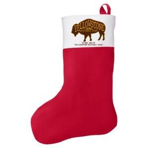 Yellowstone National Park EST 1872 Buffalo Logo Felt Holiday Christmas Stocking