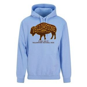 Yellowstone National Park EST 1872 Buffalo Logo Unisex Surf Hoodie