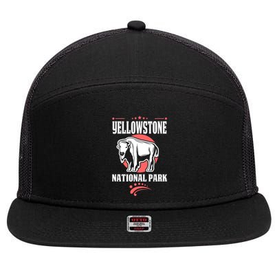 Yellowstone National Park 7 Panel Mesh Trucker Snapback Hat