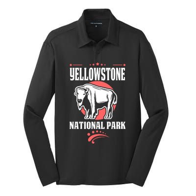 Yellowstone National Park Silk Touch Performance Long Sleeve Polo