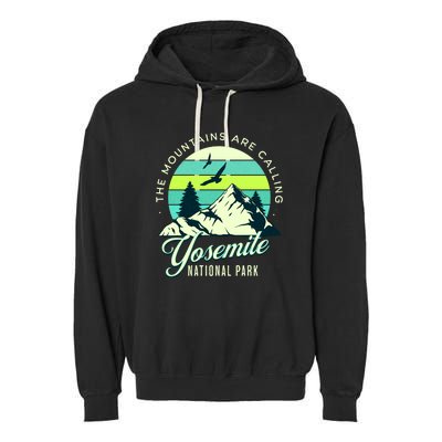 Yosemite National Park Camping Hiking Family Vacation Garment-Dyed Fleece Hoodie