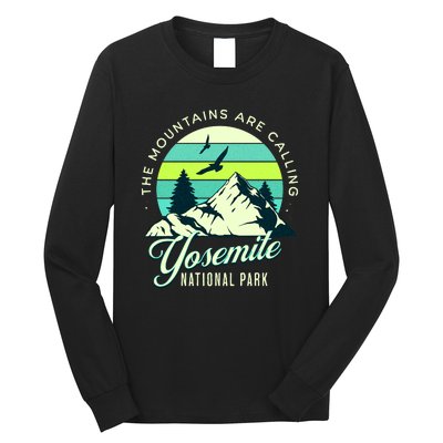 Yosemite National Park Camping Hiking Family Vacation Long Sleeve Shirt