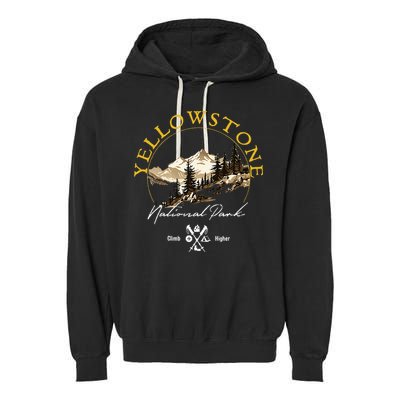 Yellowstone National Park Retro Vintage Apparel Souvenir Garment-Dyed Fleece Hoodie