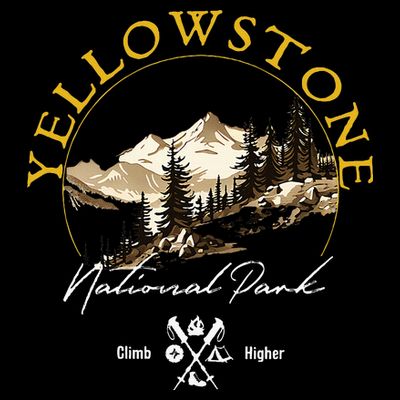 Yellowstone National Park Retro Vintage Apparel Souvenir T-Shirt