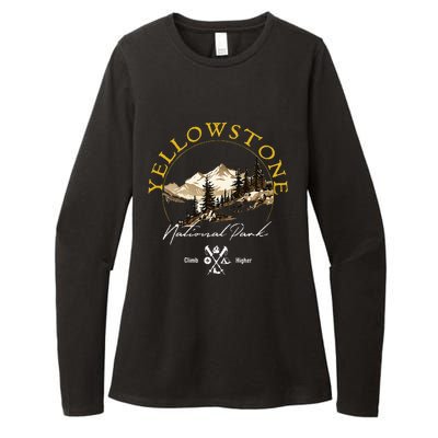 Yellowstone National Park Retro Vintage Apparel Souvenir Womens CVC Long Sleeve Shirt