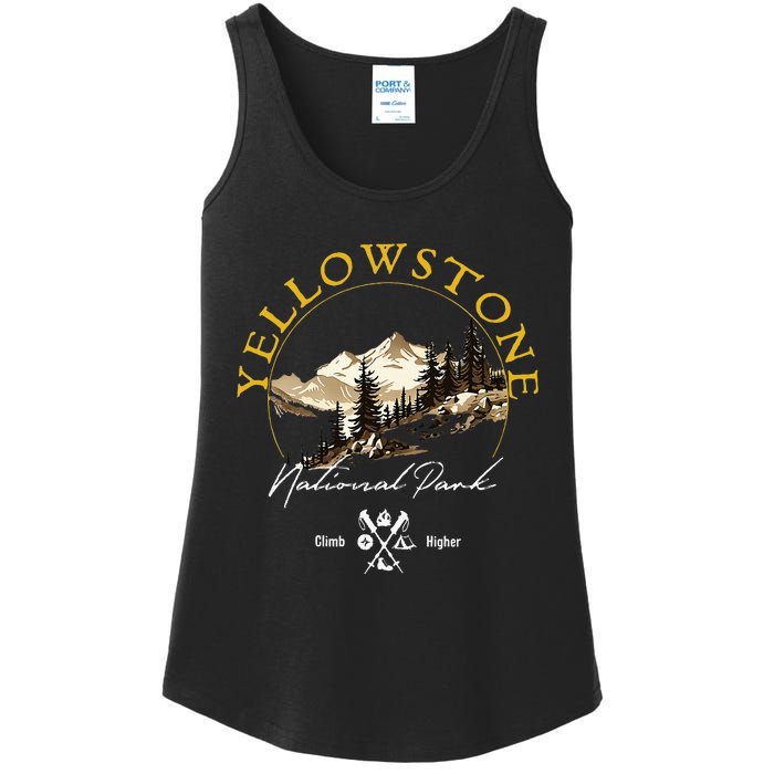 Yellowstone National Park Retro Vintage Apparel Souvenir Ladies Essential Tank