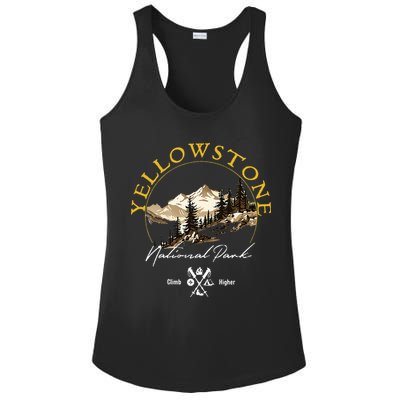 Yellowstone National Park Retro Vintage Apparel Souvenir Ladies PosiCharge Competitor Racerback Tank