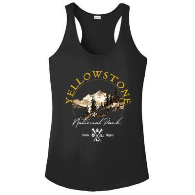 Yellowstone National Park Retro Vintage Apparel Souvenir Ladies PosiCharge Competitor Racerback Tank