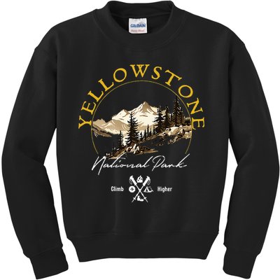 Yellowstone National Park Retro Vintage Apparel Souvenir Kids Sweatshirt