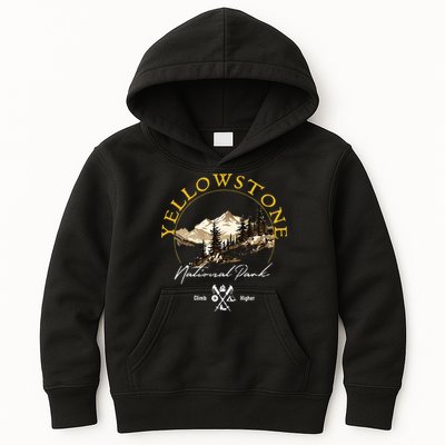 Yellowstone National Park Retro Vintage Apparel Souvenir Kids Hoodie