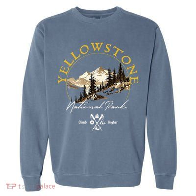 Yellowstone National Park Retro Vintage Apparel Souvenir Garment-Dyed Sweatshirt
