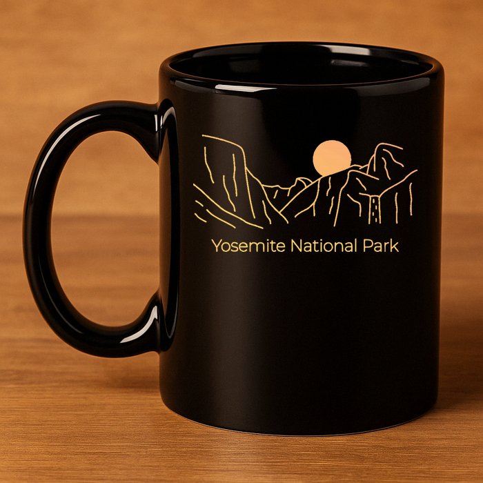 Yosemite National Park Skyline 11oz C Handle Ceramic Mug