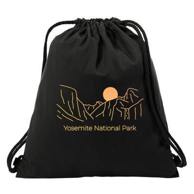 Yosemite National Park Skyline Drawstring Bag