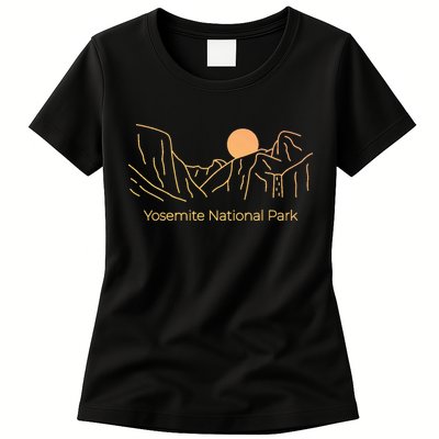 Yosemite National Park Skyline Womens T-Shirt