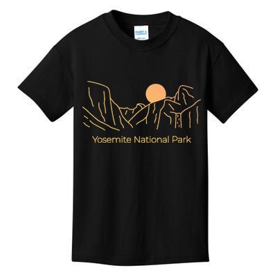 Yosemite National Park Skyline Kids T-Shirt