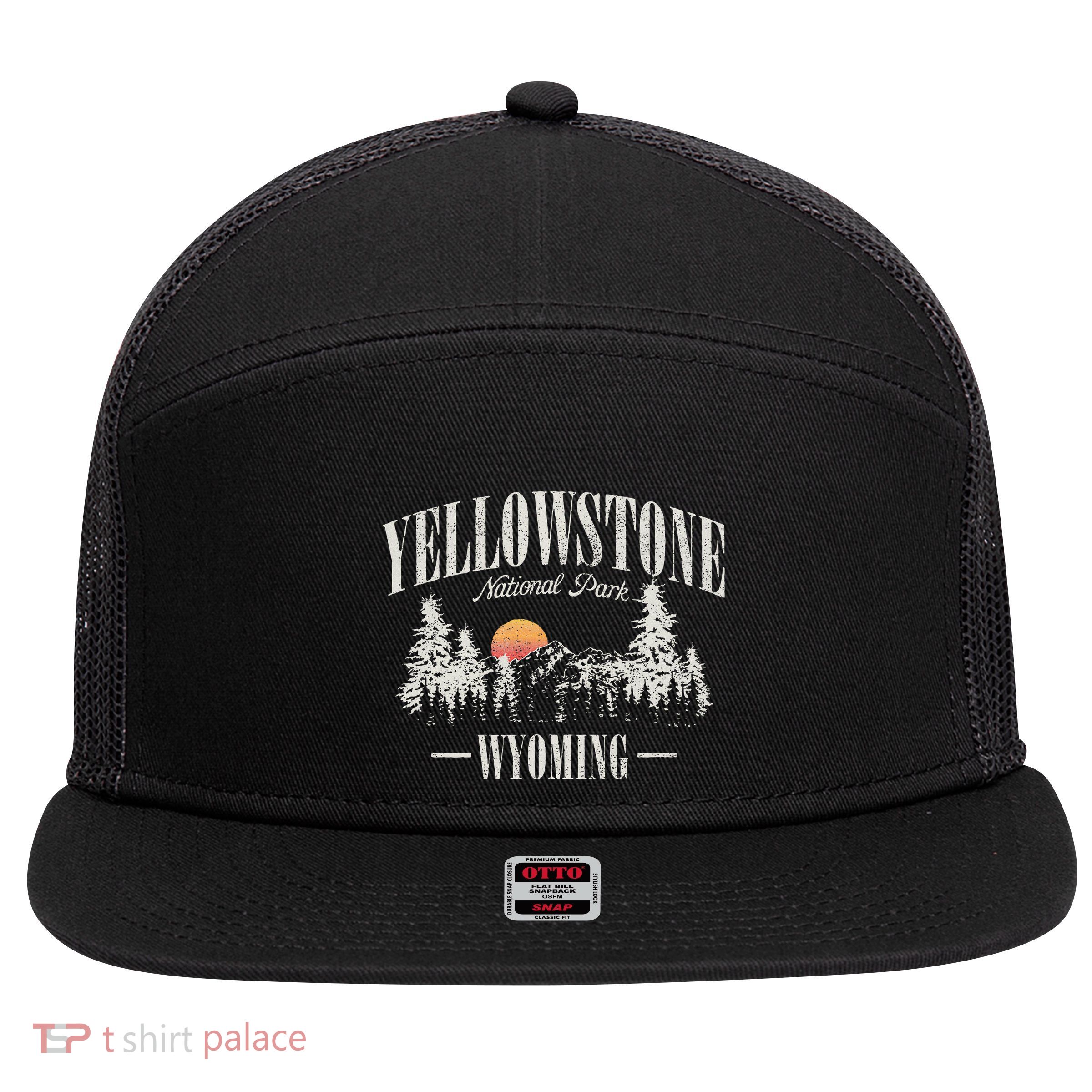 Yellowstone National Park Vintage 7 Panel Mesh Trucker Snapback Hat