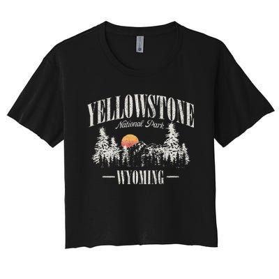 Yellowstone National Park Vintage Women's Crop Top Tee