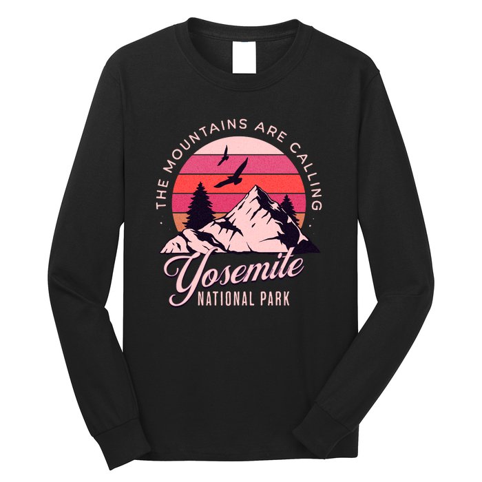 Yosemite National Park Camping Hiking Family Vacation Long Sleeve Shirt