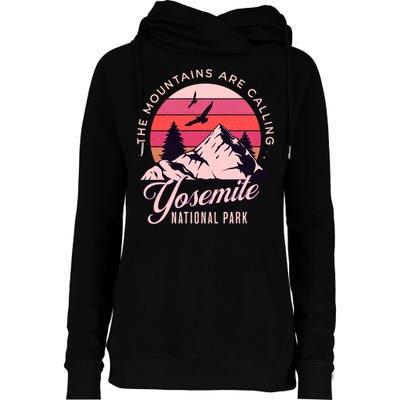 Yosemite National Park Camping Hiking Family Vacation Womens Funnel Neck Pullover Hood