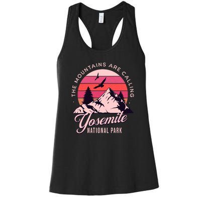 Yosemite National Park Camping Hiking Family Vacation Women's Racerback Tank