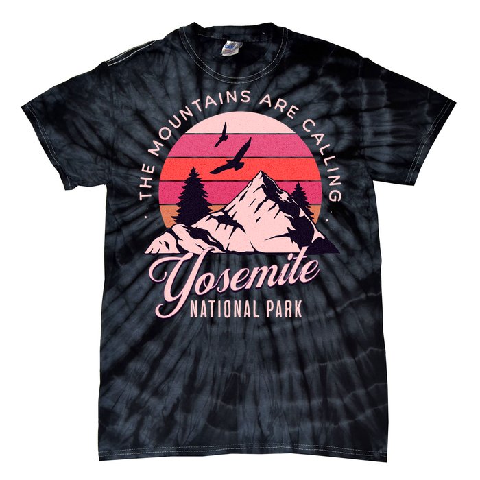 Yosemite National Park Camping Hiking Family Vacation Tie-Dye T-Shirt