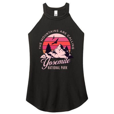 Yosemite National Park Camping Hiking Family Vacation Women's Perfect Tri Rocker Tank